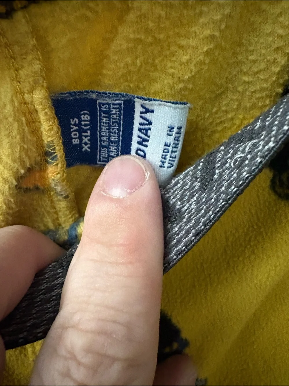 Old Navy Yellow Skeleton Skate Pajama Bottoms with Black Waistband